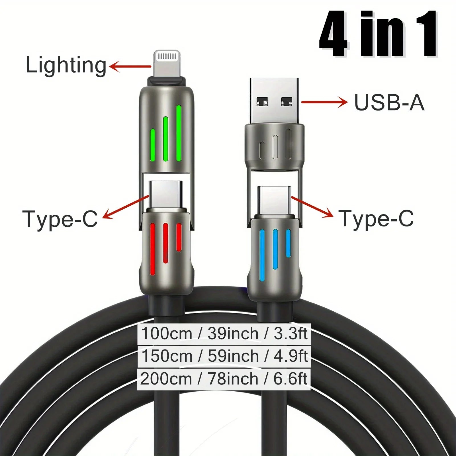 UltraCharge 4in1 USB Type C Cable ATHLEXES