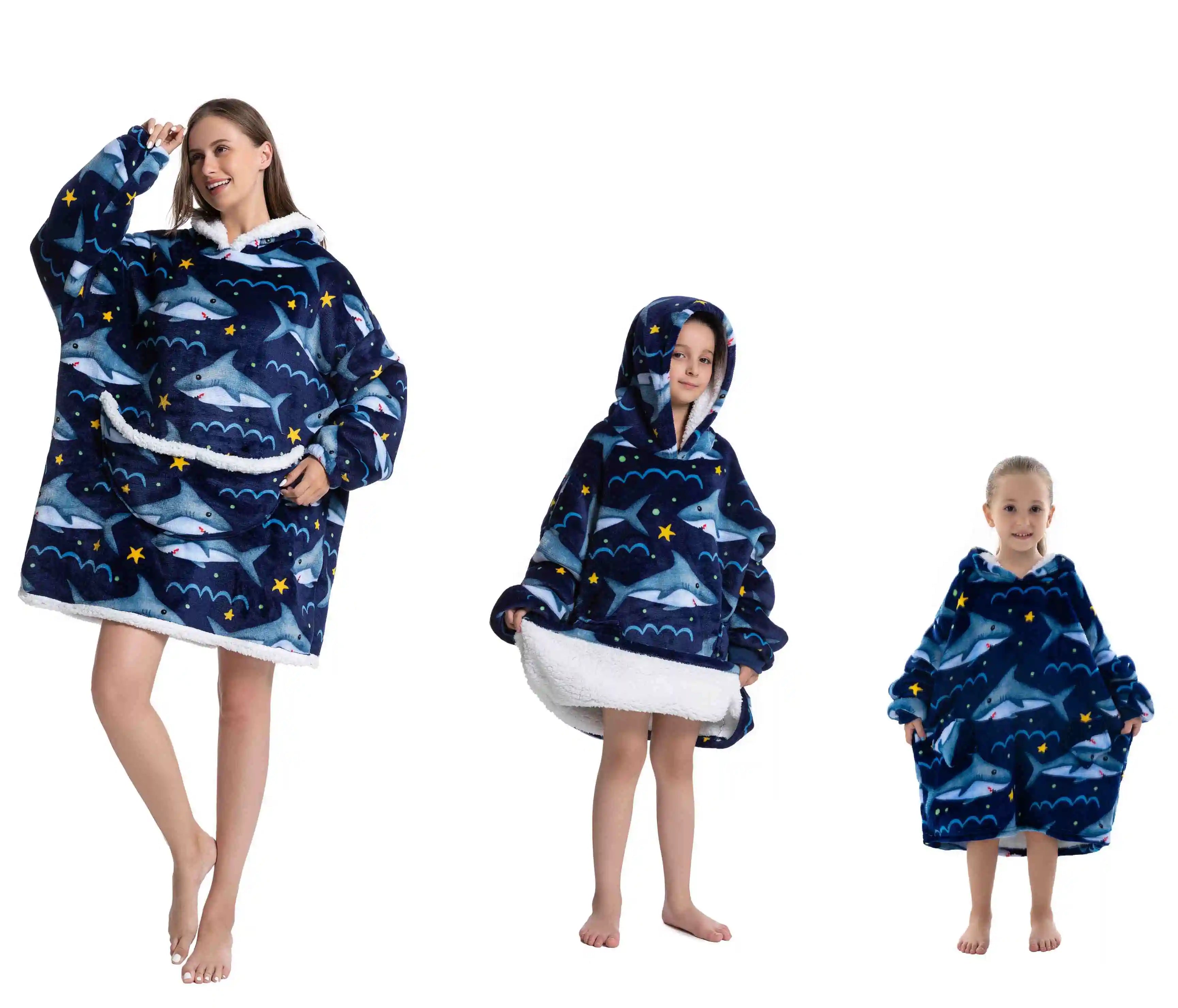 CozyNest Oversized Flannel Hoodie Blanket ATHLEXES
