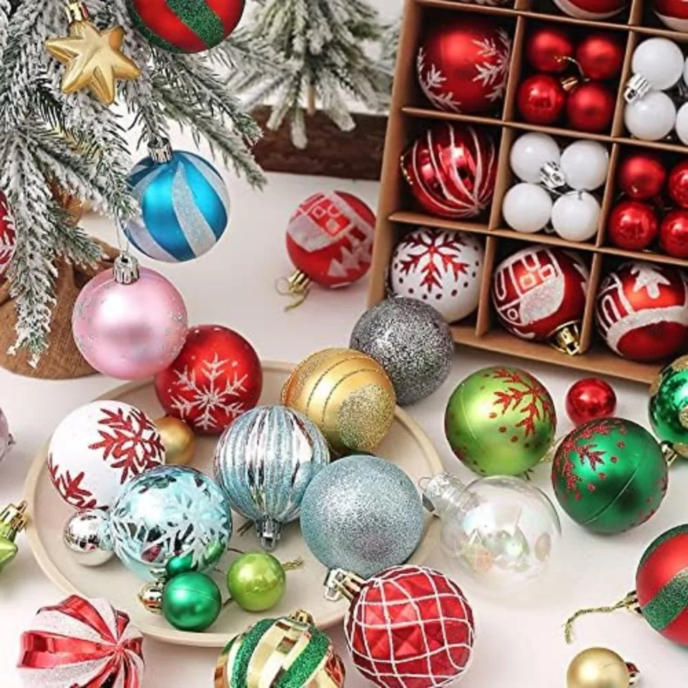 Charming 44Pcs Christmas Ball Ornament Collection ATHLEXES