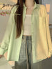 Beiyingni 2024 Spring Autumn Women's Oversized Blouse with Pockets ATHLEXES