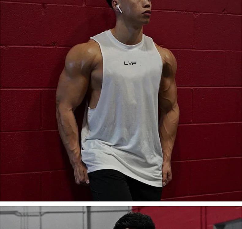 Men's Summer Cotton Gym Tank Top for Fitness ATHLEXES