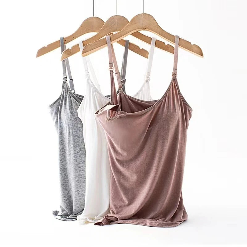 Summer Maternity Nursing Sling Vest with Chest Pad ATHLEXES