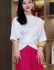 Satin Elegance Summer Short Sleeve Top ATHLEXES