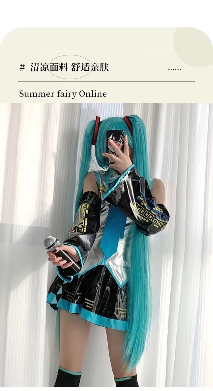 Hatsune Miku Full Cosplay Set with Wig and Skirt ATHLEXES