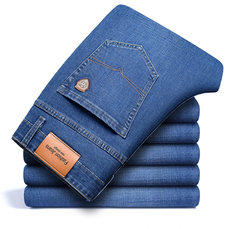 Shan Bao Classic Straight Stretch Denim Jeans ATHLEXES