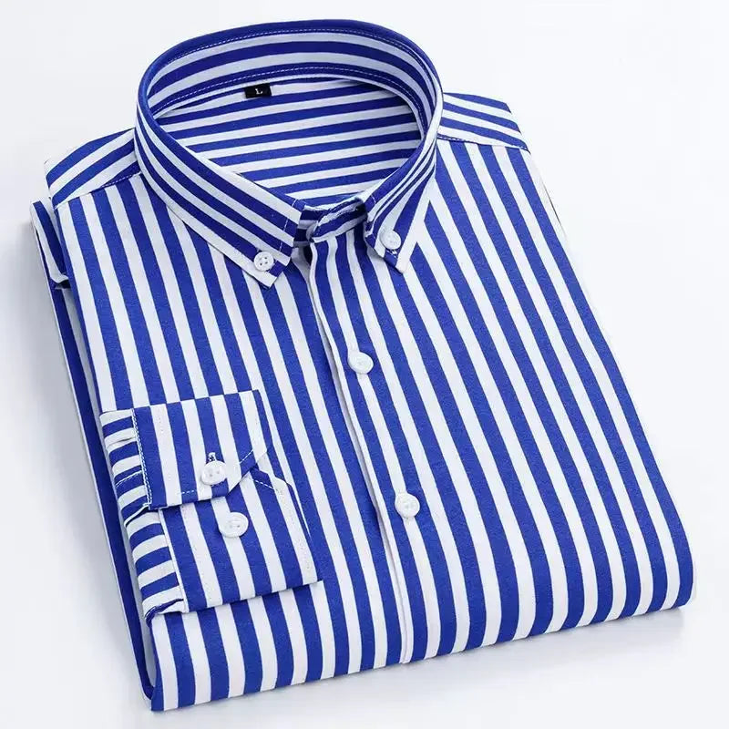 StripeLine Long Sleeve Slim Shirt ATHLEXES