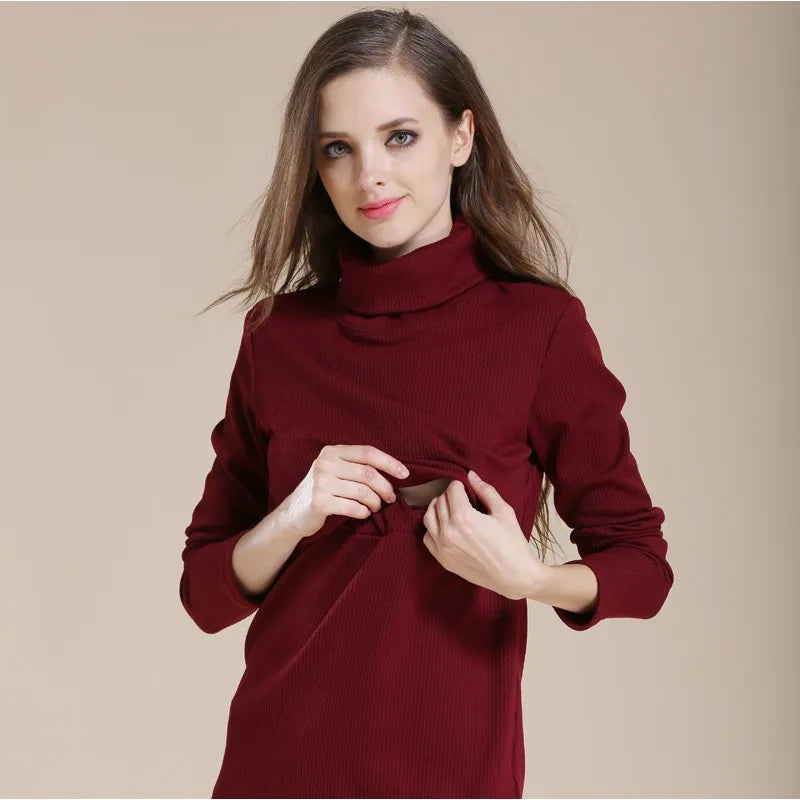 NurtureComfort Turtleneck Nursing Top ATHLEXES