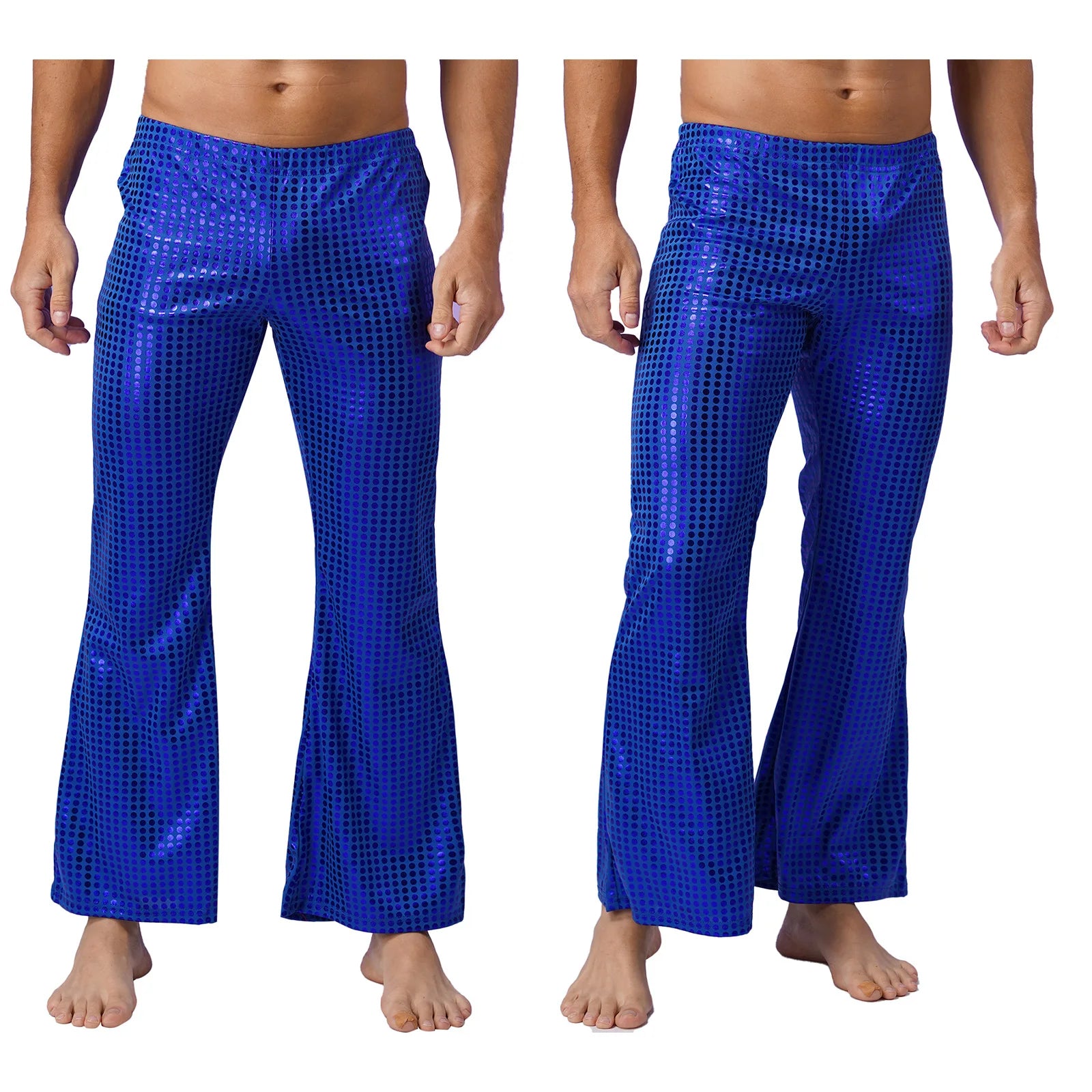 Shiny Sequins Disco Party Bell-Bottom Pants ATHLEXES