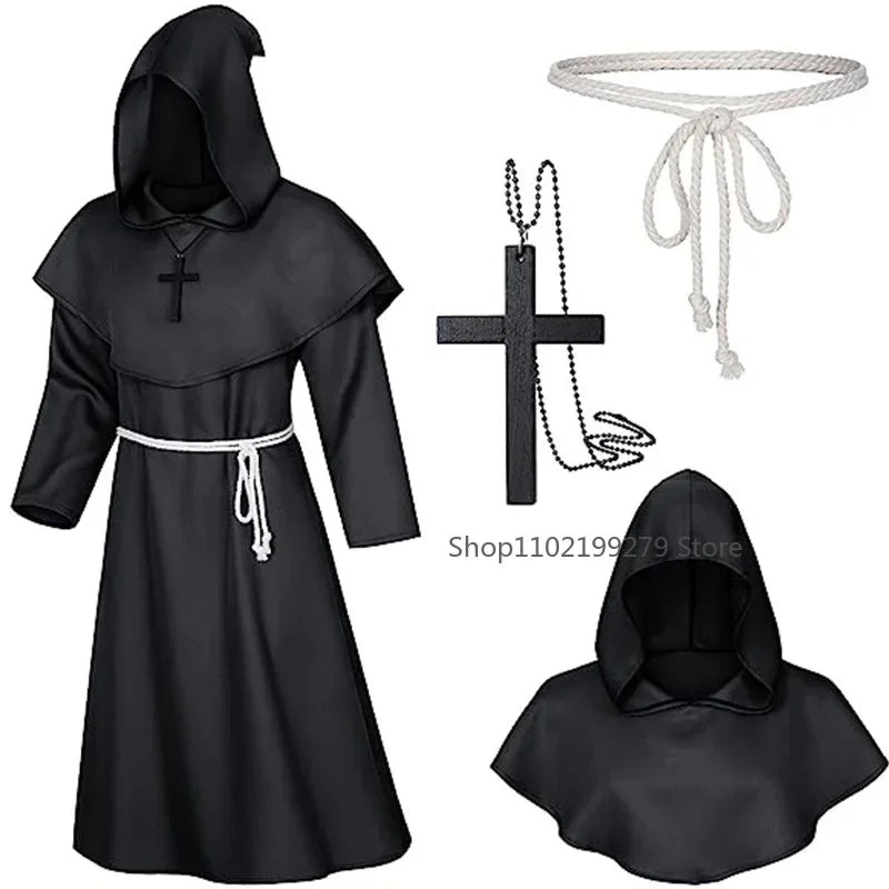 Enchanting Wizard Hooded Robe Costume for Halloween ATHLEXES