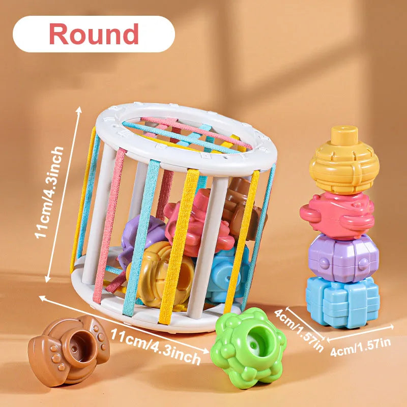 Montessori Shape Sorter Cube â?? Rainbow Blocks for Infants ATHLEXES