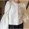 Elegant Puffy Sleeve Blouse for Women 2025 Summer Tops ATHLEXES