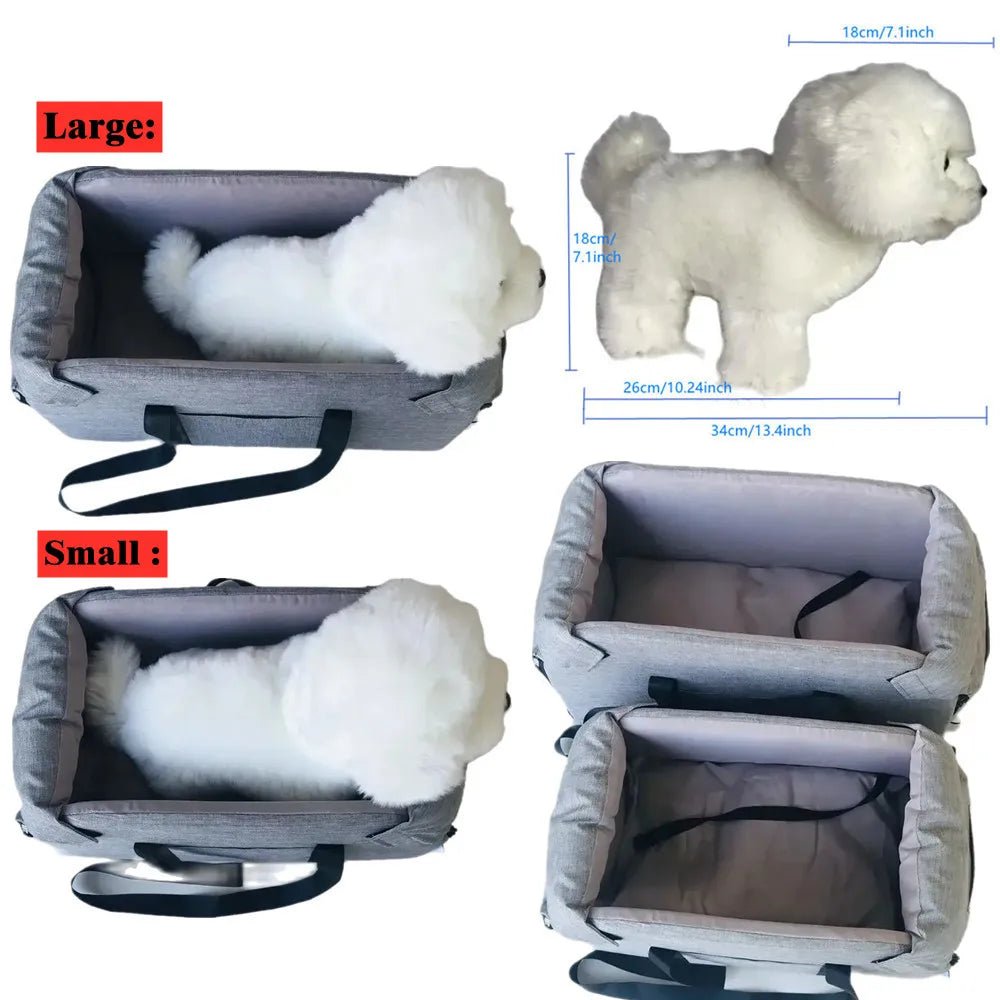 Dog Car Seat Bed Car Central Dog Car Seat Bed Portable Dog Carrier for Small Dogs Cats Safety Travel Bag Dog Accessories ATHLEXES