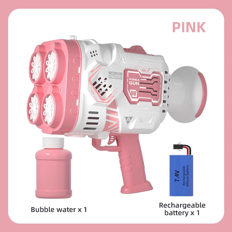 RainbowBlast Automatic Bubble Rocket Gun ATHLEXES