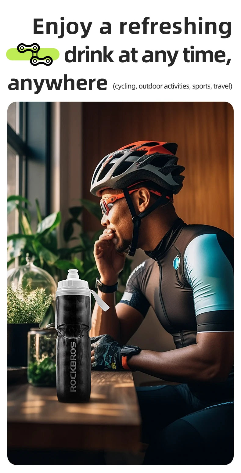 ROCKBROS 750ml Insulated Bicycle Water Bottle ATHLEXES