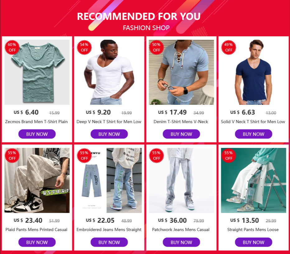 VogueFit Solid Cotton V-Neck Slim Fit T-Shirt for Men ATHLEXES