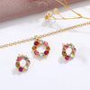 Elegant Gold Circle Jewelry Set ATHLEXES