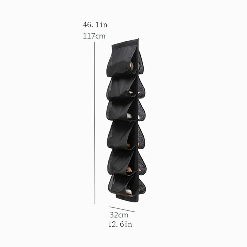 12-Compartment Shoe Organizer Hanging Bag ATHLEXES