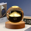 Galactic Saturn Crystal Ball with Wooden Base ATHLEXES