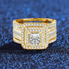 Elegant 2PCS Moissanite Wedding Ring Set 925 Silver ATHLEXES