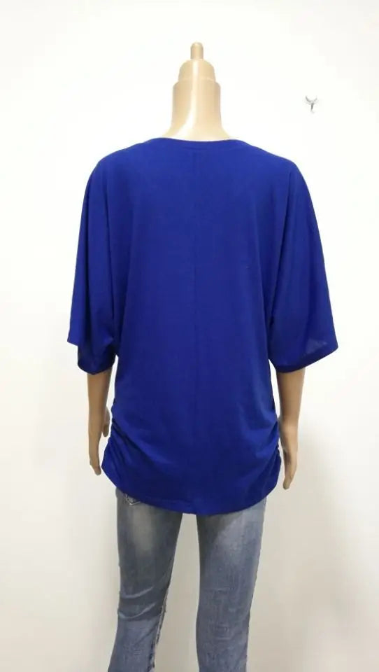 Chic Summer V-Neck Batwing Tee for Women S-5XL ATHLEXES