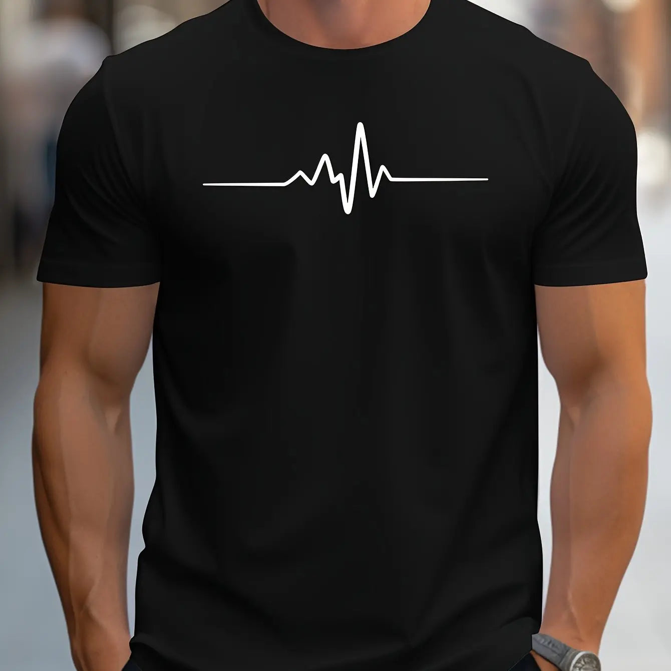 Graphic Cotton Casual Tee for Men ATHLEXES
