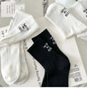 Japanese Style Embroidered Women Crew Socks ATHLEXES