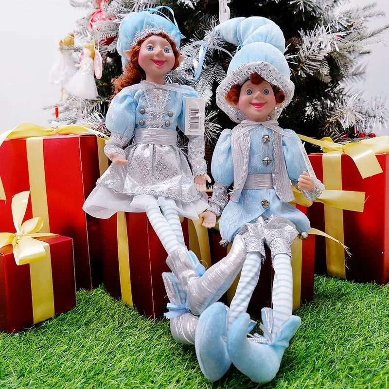 Elf Couple Plush Dolls: Festive Tree Ornaments ATHLEXES