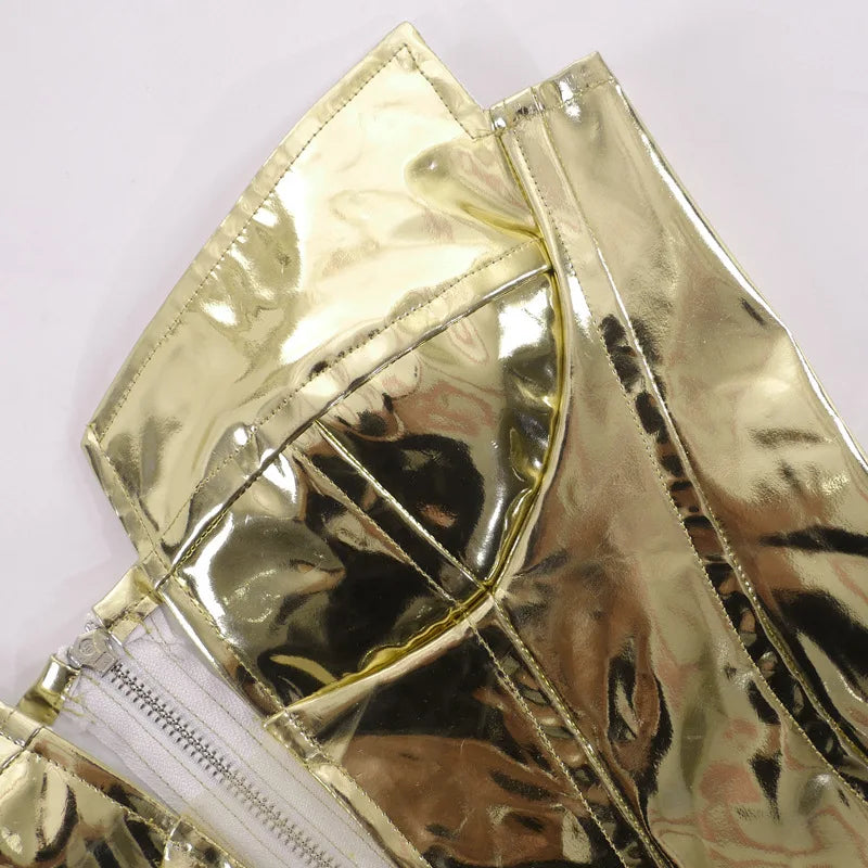 Goddess Glam Metallic Corset Top ATHLEXES