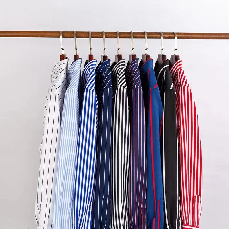 StripeLine Long Sleeve Slim Shirt ATHLEXES