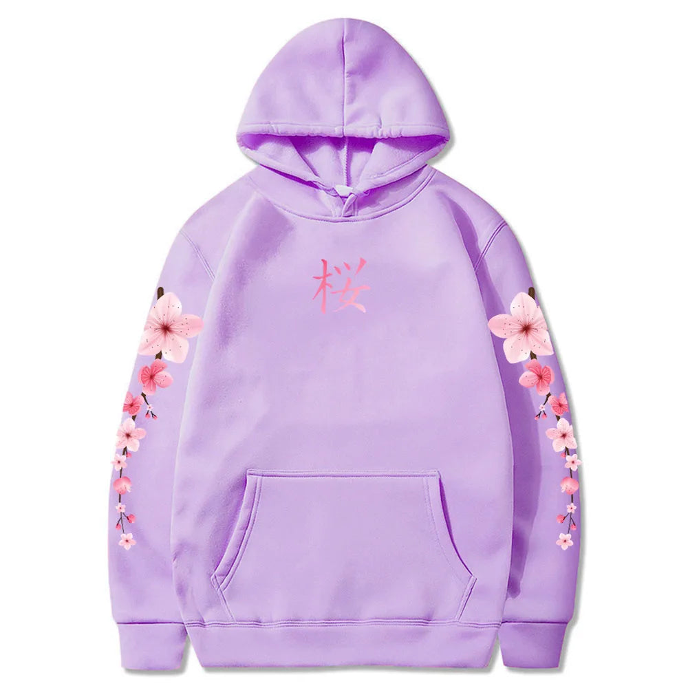 Sakura Blossom Graphic Hoodie for All Seasons ATHLEXES