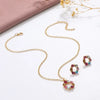 Elegant Gold Circle Jewelry Set ATHLEXES