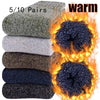 Retro Warm Wool Socks for Men - 5 Pairs ATHLEXES