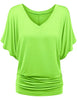 Chic Summer V-Neck Batwing Tee for Women S-5XL ATHLEXES