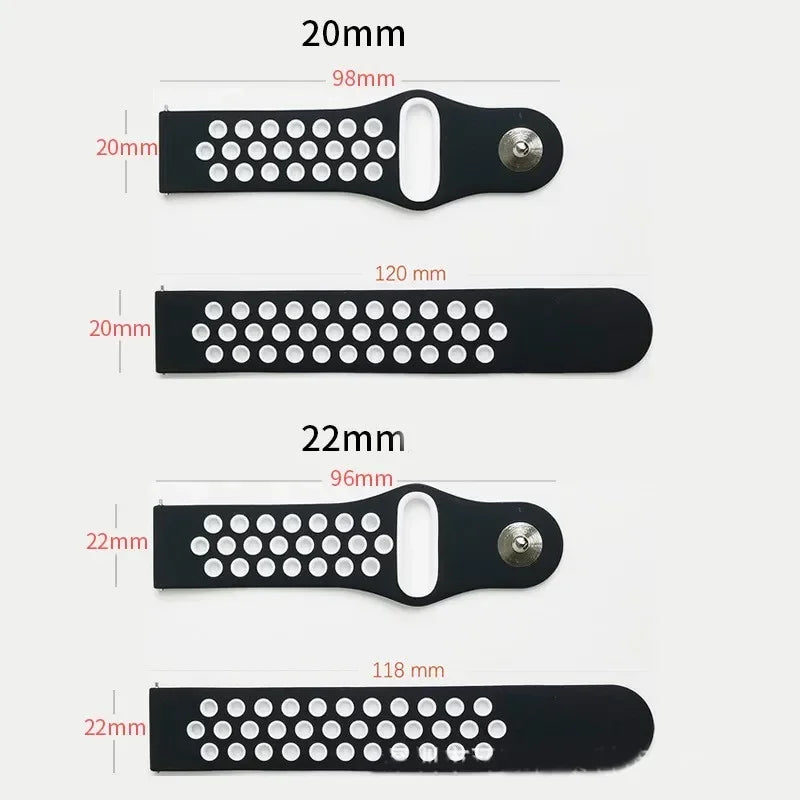 Amazfit GTS/GTR 20mm/22mm Silicone Sport Band ATHLEXES