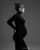 Elegant High-Neck Slim-Fit Maternity Dress ATHLEXES
