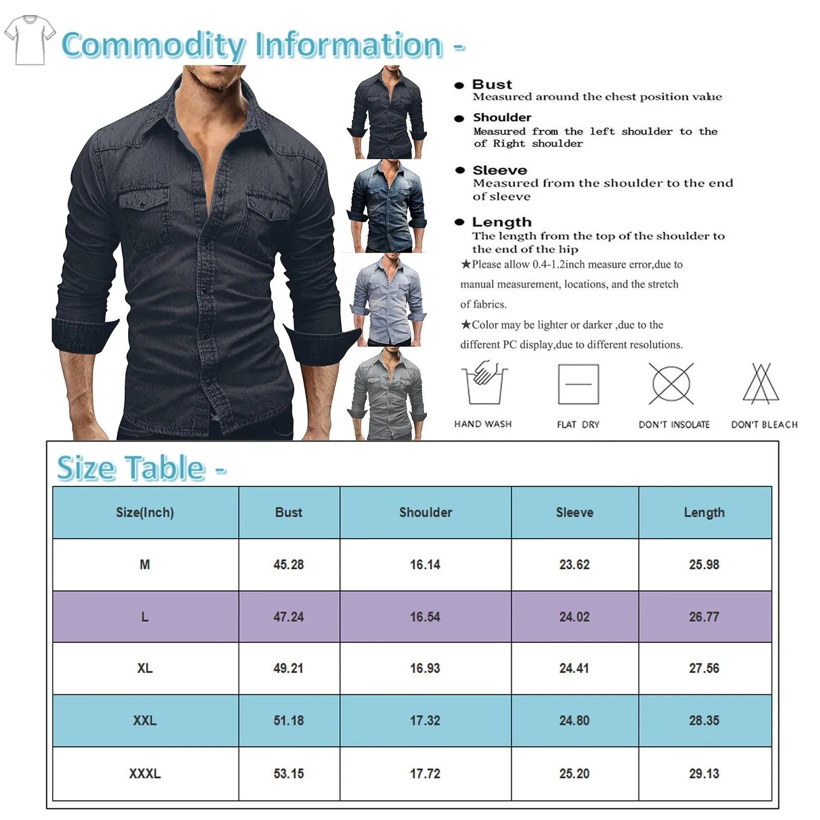 AutumnBlend Casual Denim Lapel Shirt ATHLEXES