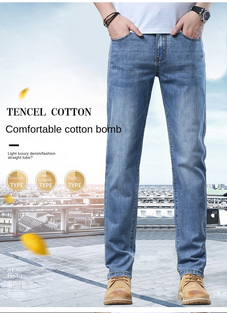 Luxury Classic Slim Fit Stretch Denim Jeans ATHLEXES