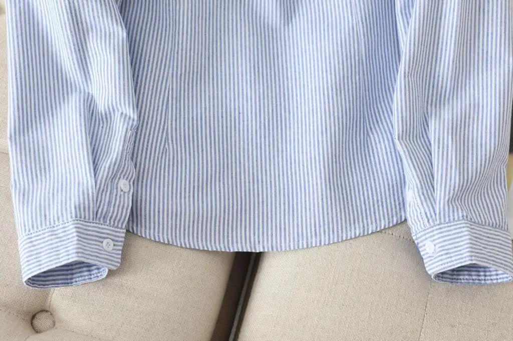 Autumn Chic Striped Cotton Oxford Shirt ATHLEXES