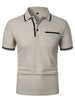 Luxe Lapel Solid Color Men's Short Sleeve Polo ATHLEXES