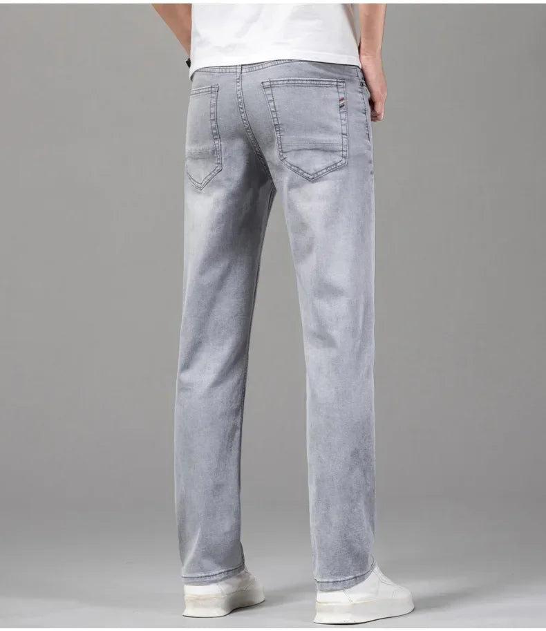 Stylish Gray Soft Fit Men's Summer Jeans ATHLEXES