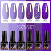 NailArt Pro 6pc UV Gel Polish Kit for Manicure ATHLEXES