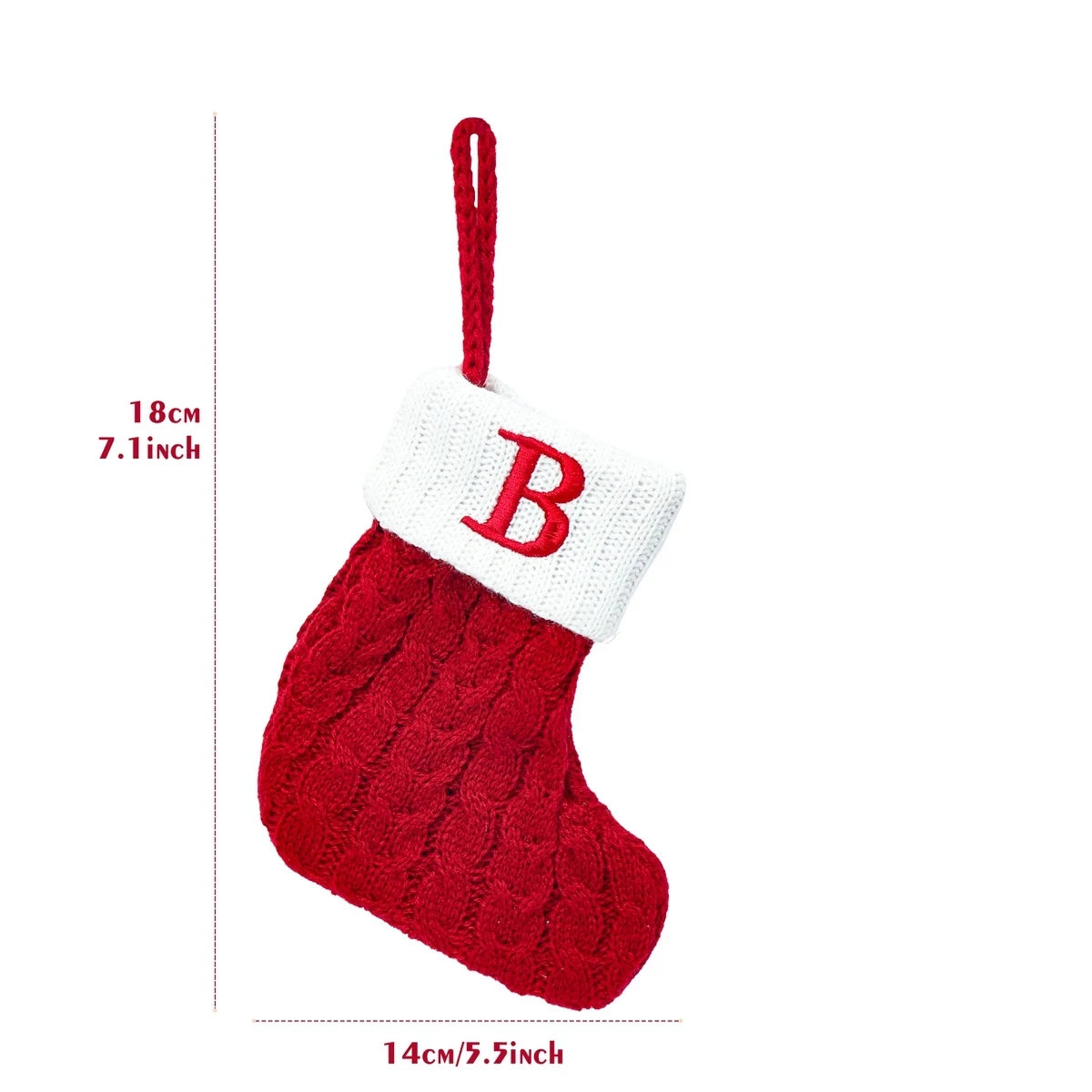 Festive Knitted Christmas Letter Stockings 2024 ATHLEXES