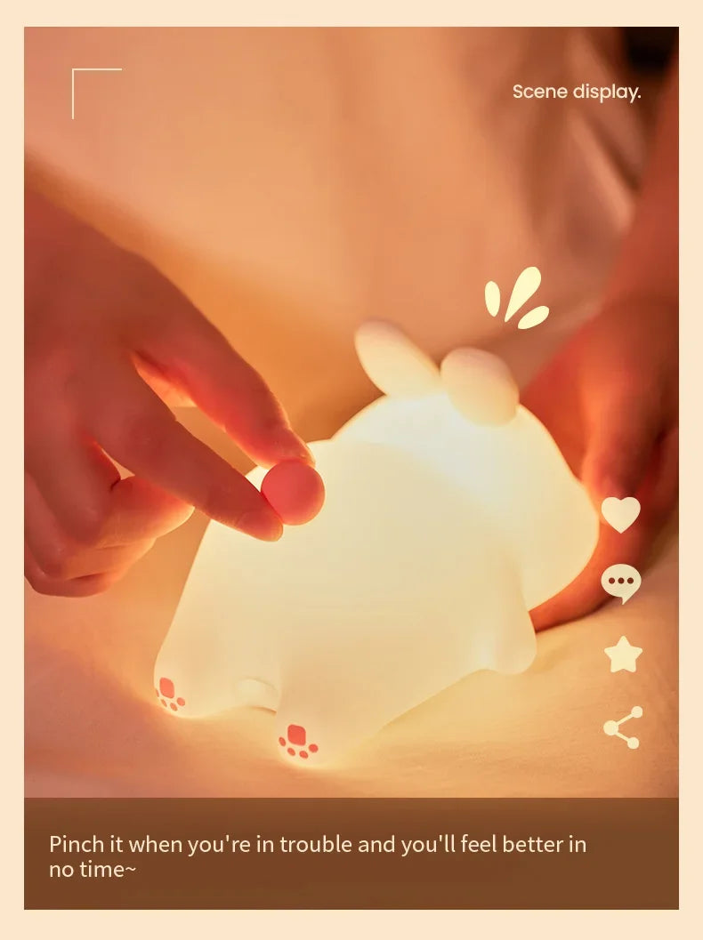 Cute Rabbit LED Night Light for Kids ATHLEXES