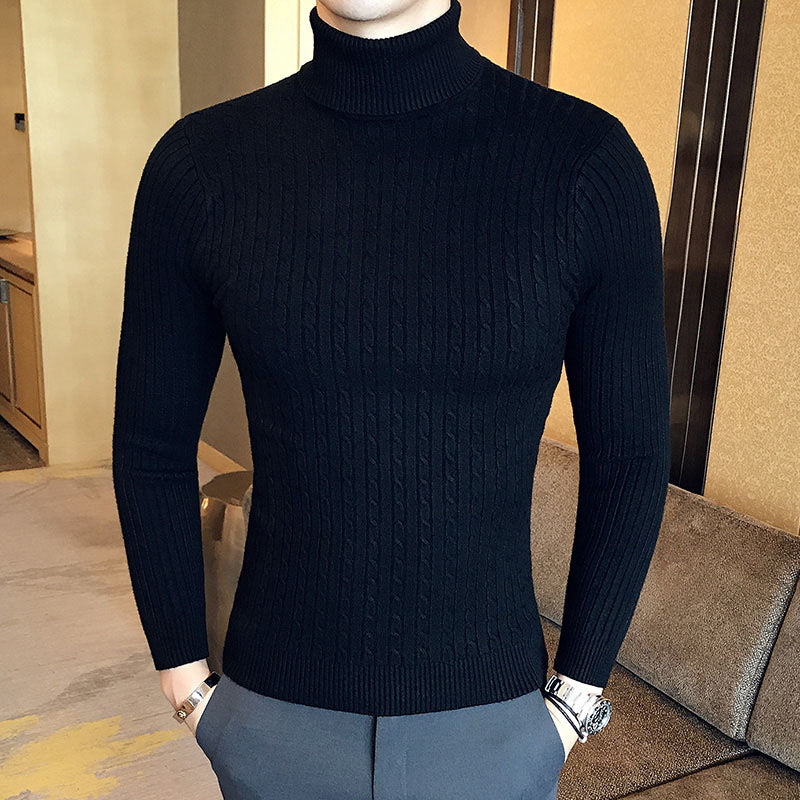 Elevate Warmth Men's Turtleneck Sweater Pullover ATHLEXES