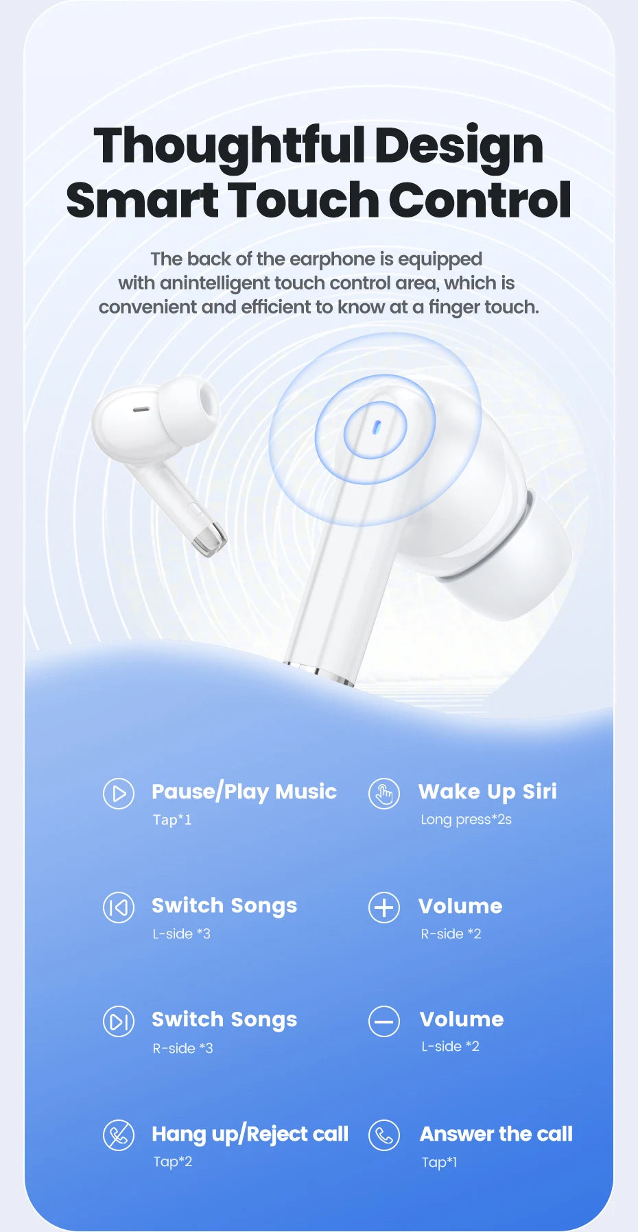 Toocki TWS Bluetooth 5.3 Waterproof Earbuds ATHLEXES