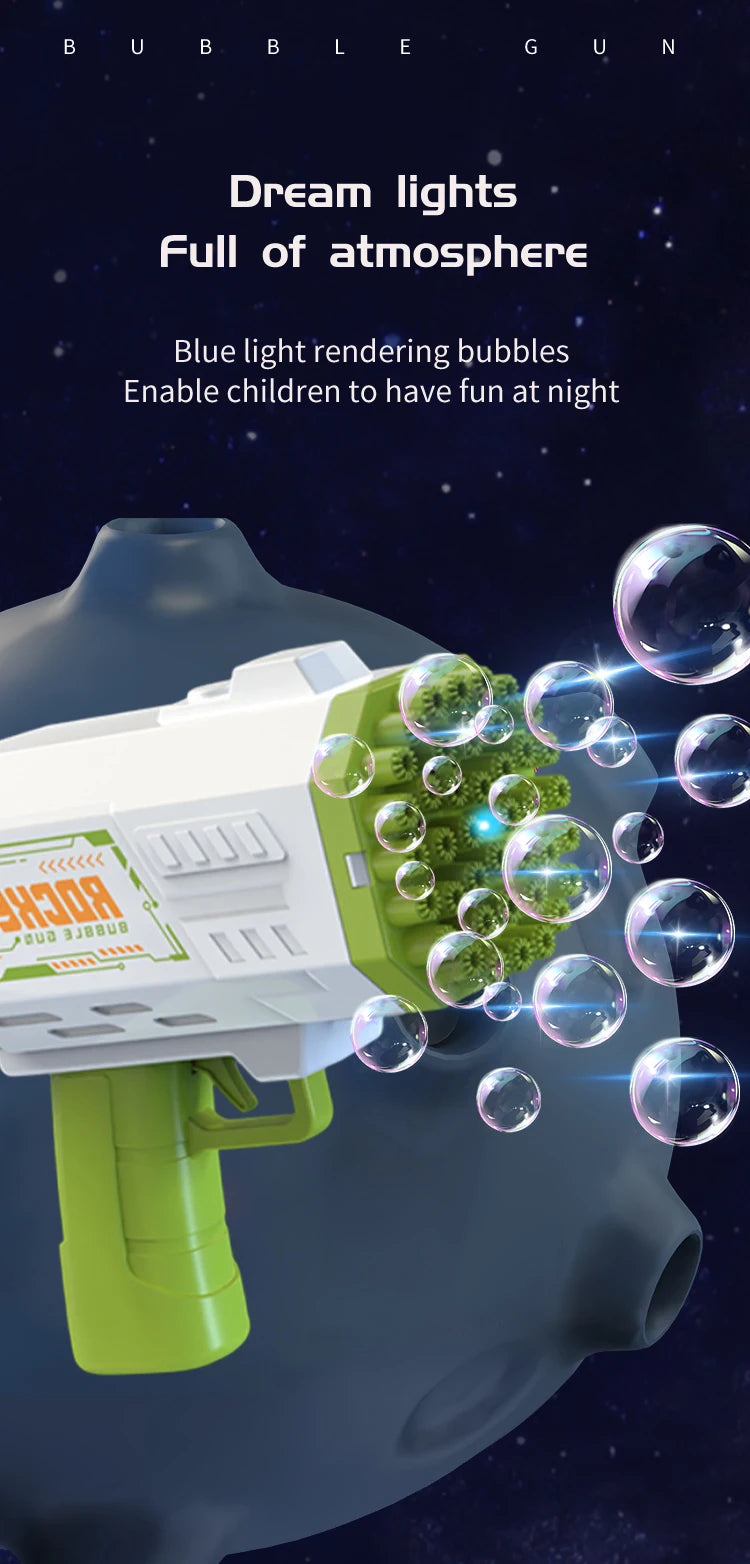 BubbleBliss 40-Hole Kids Bubble Gun ATHLEXES