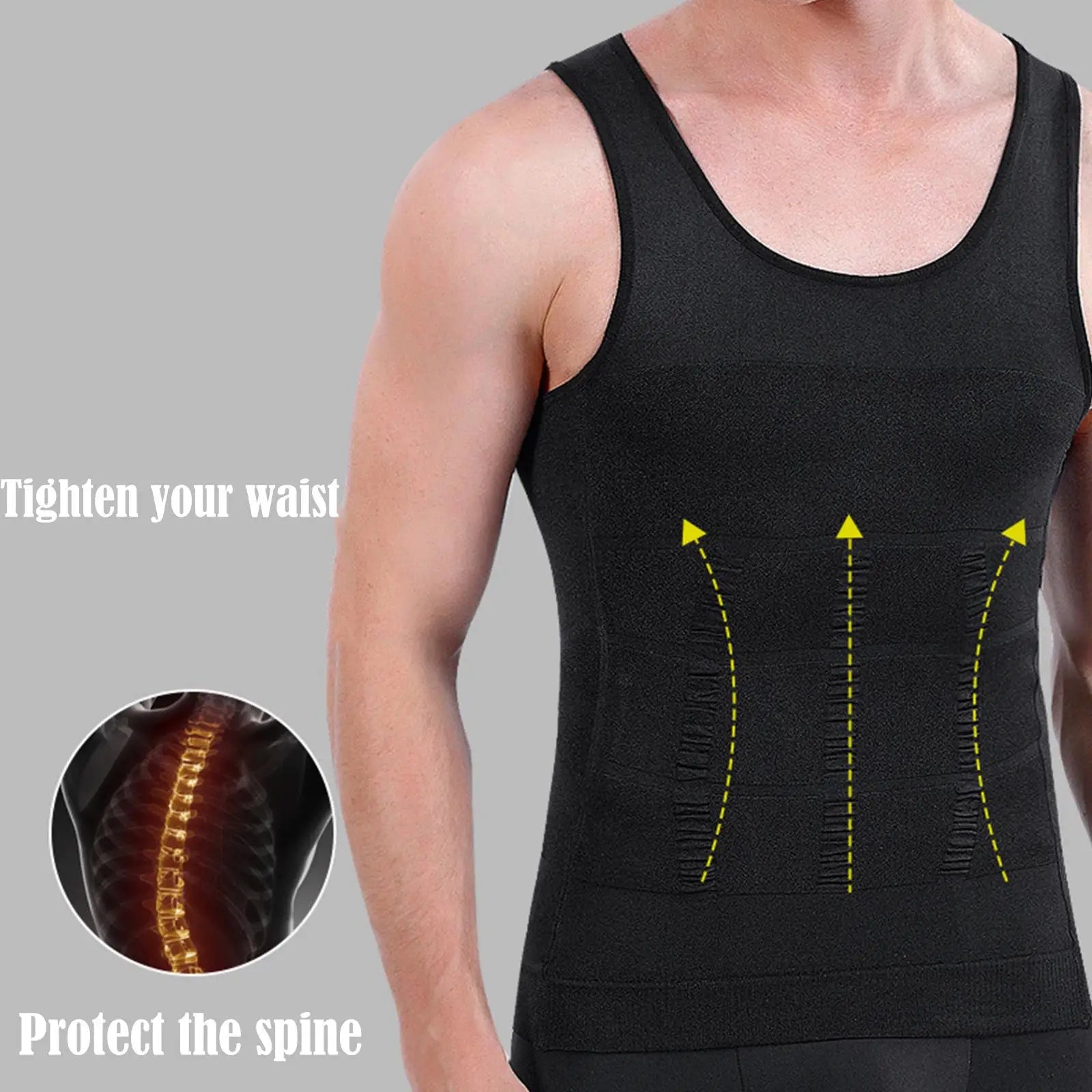 SlimFit Control Shapewear Vest for Men - Breathable Fitness Shirt ATHLEXES