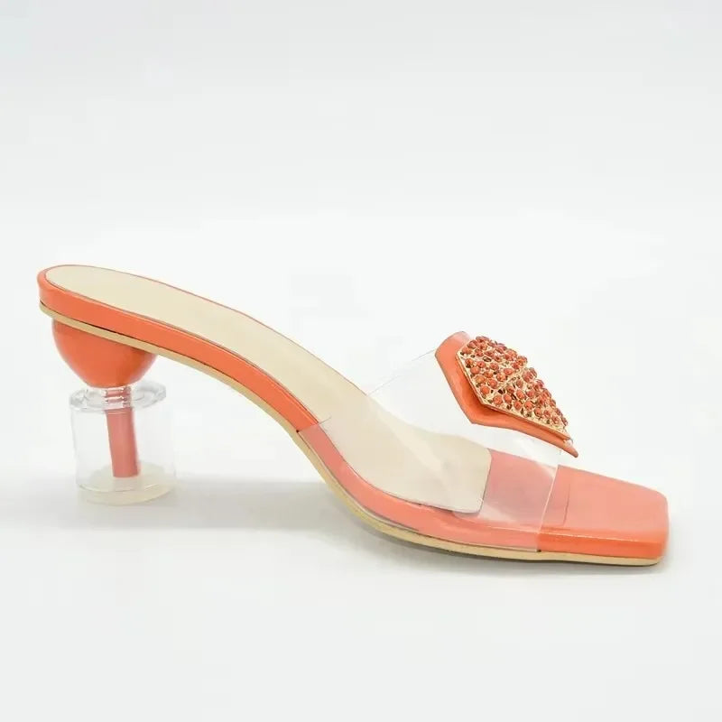 Italian Rhinestone Open Toe Party Pumps for Women ATHLEXES