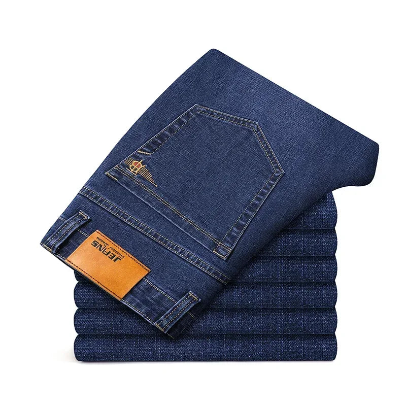 Classic Fit Plus Size Men's Denim Trousers ATHLEXES