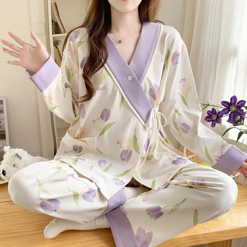 Elegant Maternity Nursing Pajama Set ATHLEXES